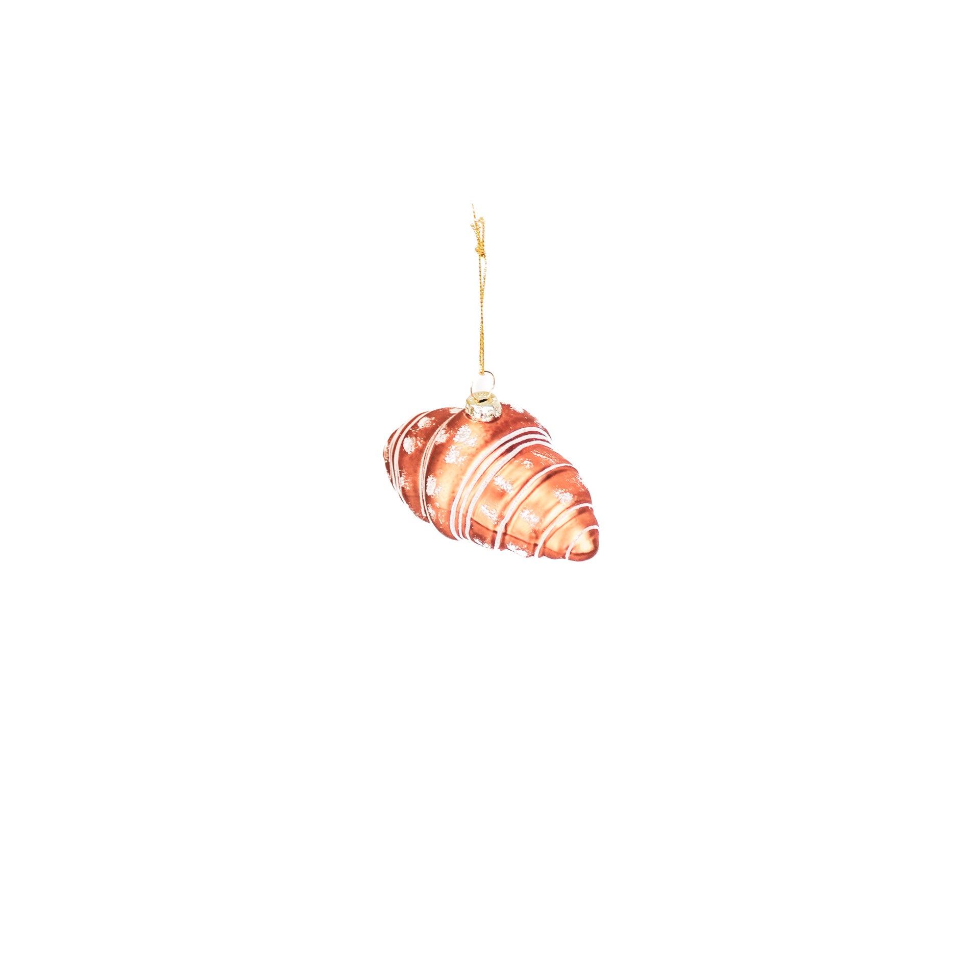 Ornament Xmas Hanger Croissant -  Glass - 9,5x5x4,5cm