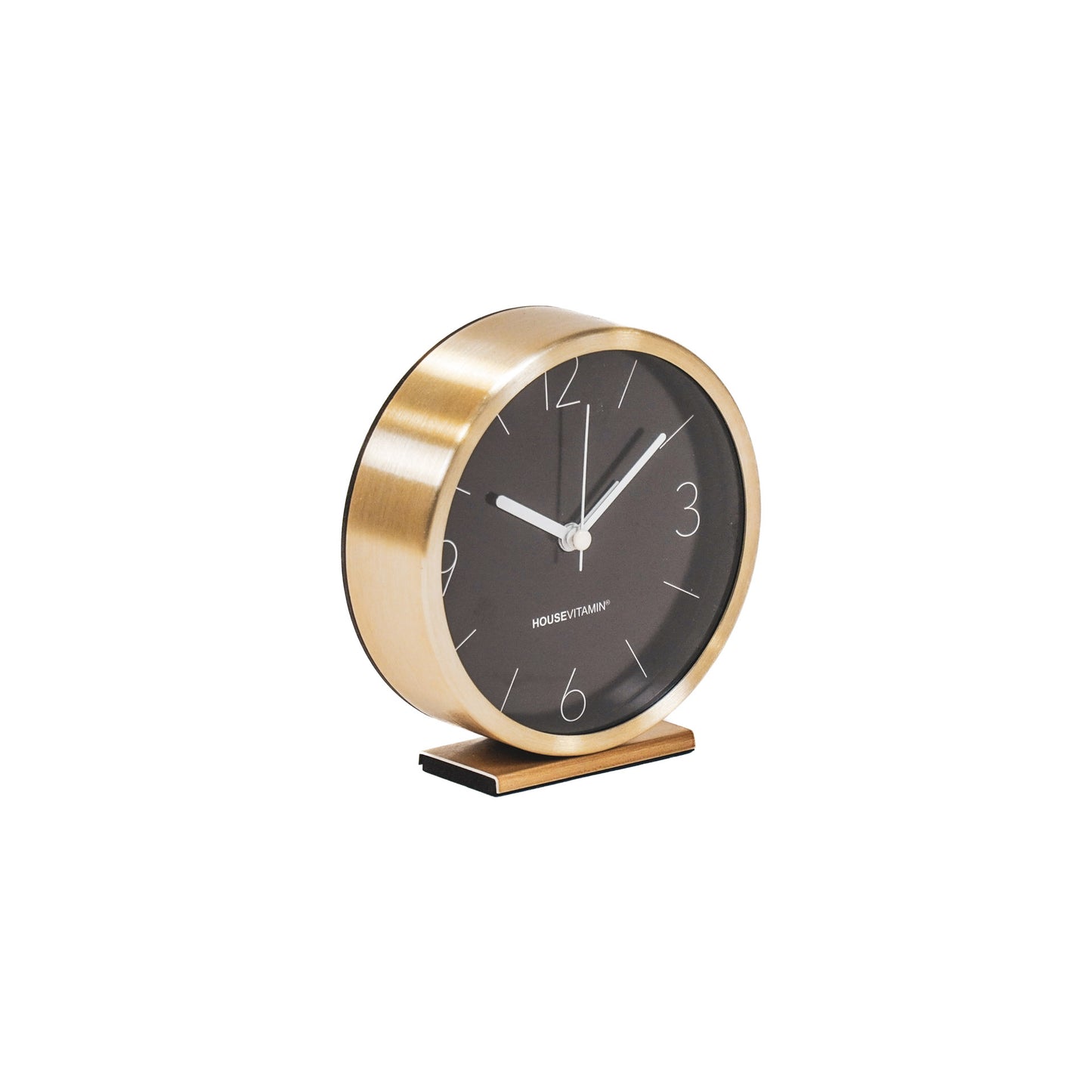 Housevitamin Cabinet Clock Gold/ Black-11,3x4x12cm