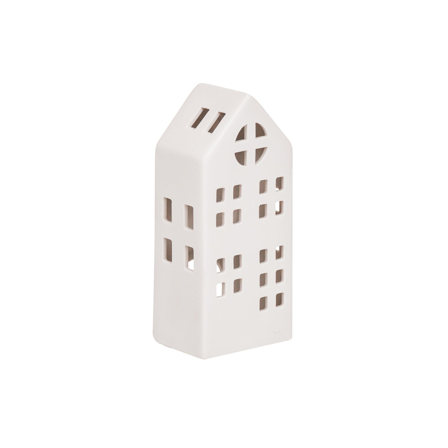 Housevitamin House Tealight Holder- White - 8,5x6,5x19,5cm