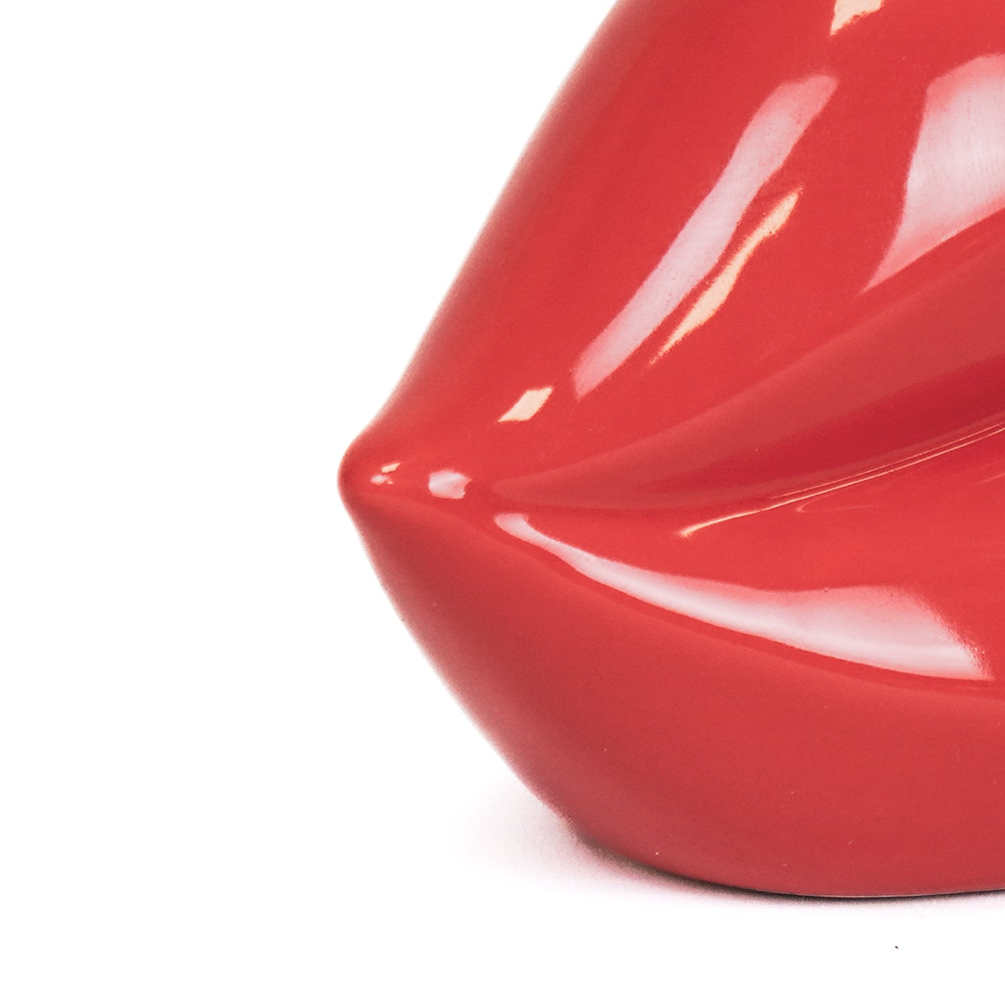 Pot - Lip - Ceramic - Red - 15,5x6,5x7,5cm
