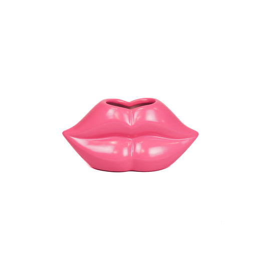 Pot - Lip - Ceramic - Neon Pink - 15,5x6,5x7,5cm