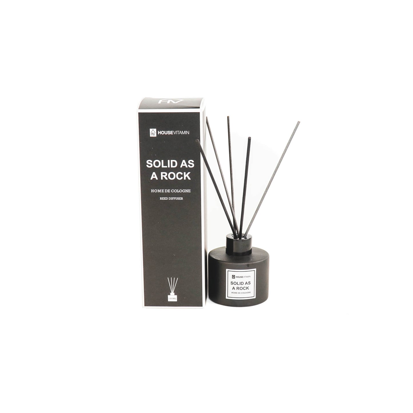 Solid as a Rock Reed Diffuser – Glass Bottle with Fibre Sticks – 100 ml