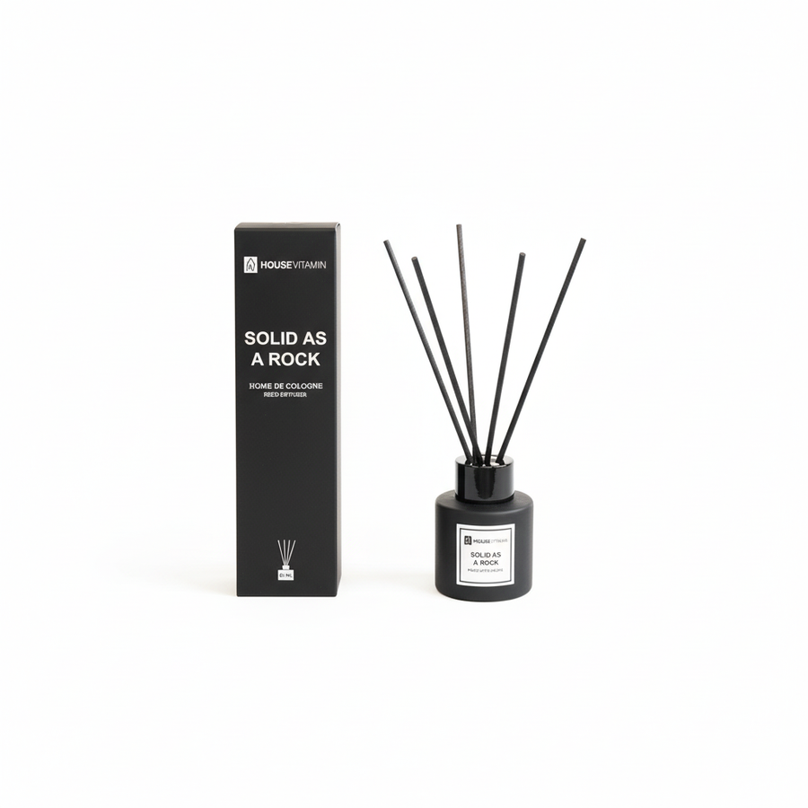 Reed Diffuser - Glass/ Fibre- 50 ml - Solid as a rock -6 x 20 cm