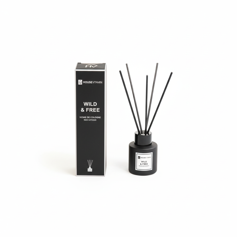 Reed Diffuser -Glass/ Fibre- 50 ml - Wild and free - 6 x 20 cm