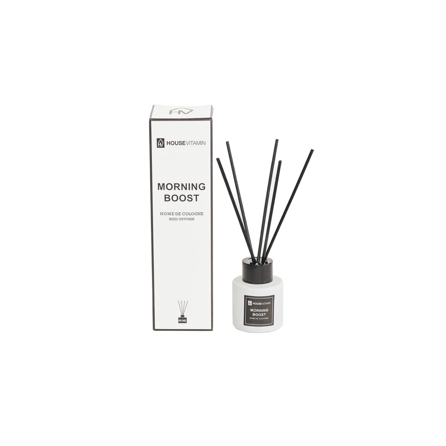 Reed Diffuser -Glass/ Fibre- 50 ml - Morning Boost