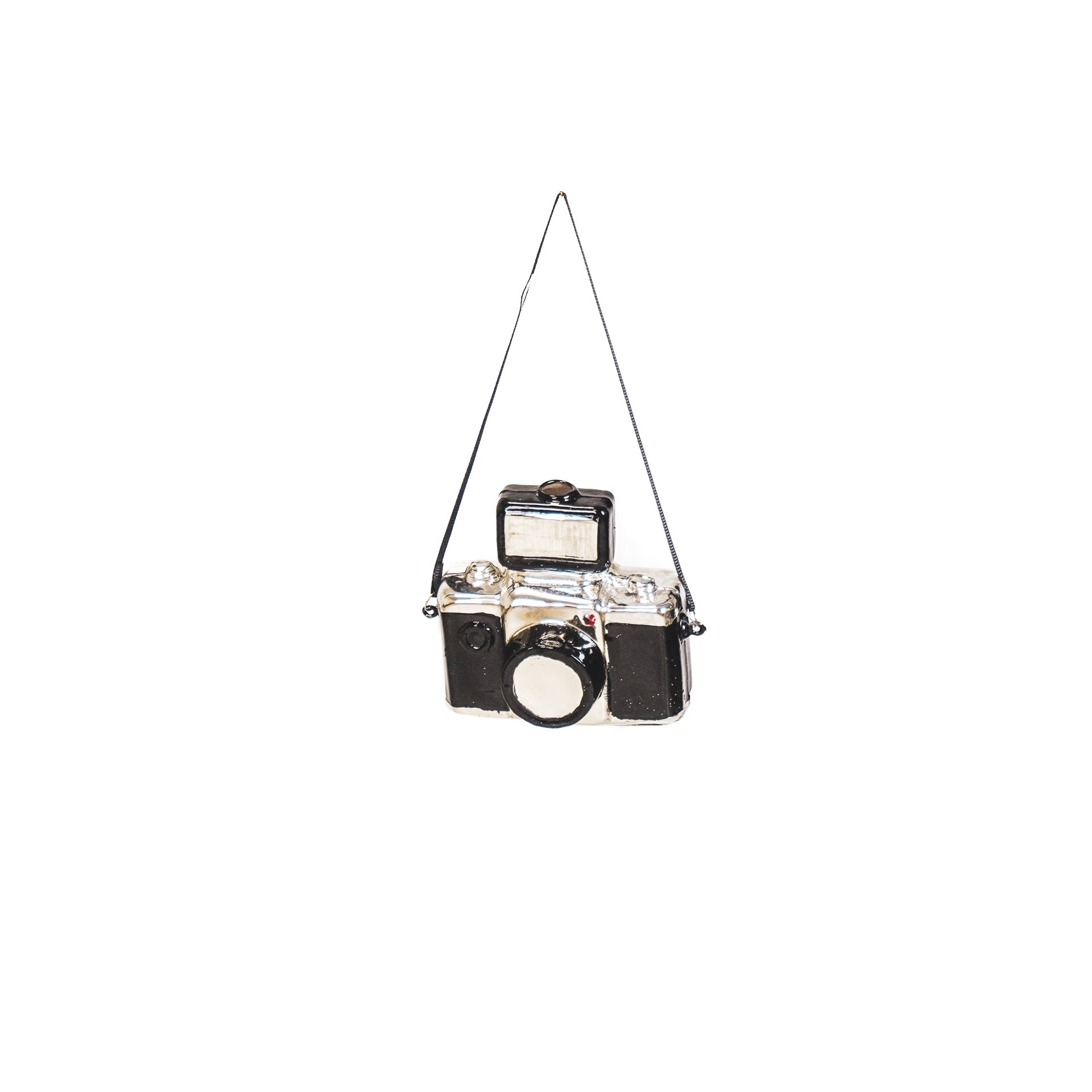 Ornament Xmas Hanger - Camera - Glass - 9,5x5x9cm