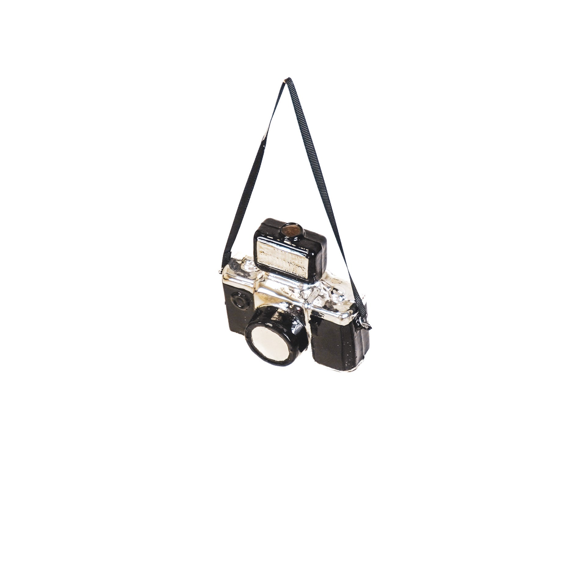 Ornament Xmas Hanger - Camera - Glass - 9,5x5x9cm