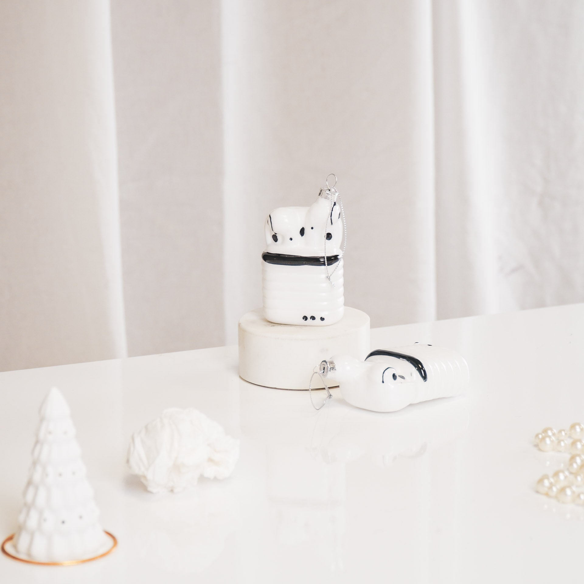 Ornament Xmas Hanger  - Airpods - Glass - 6,5x3,5x10,5cm