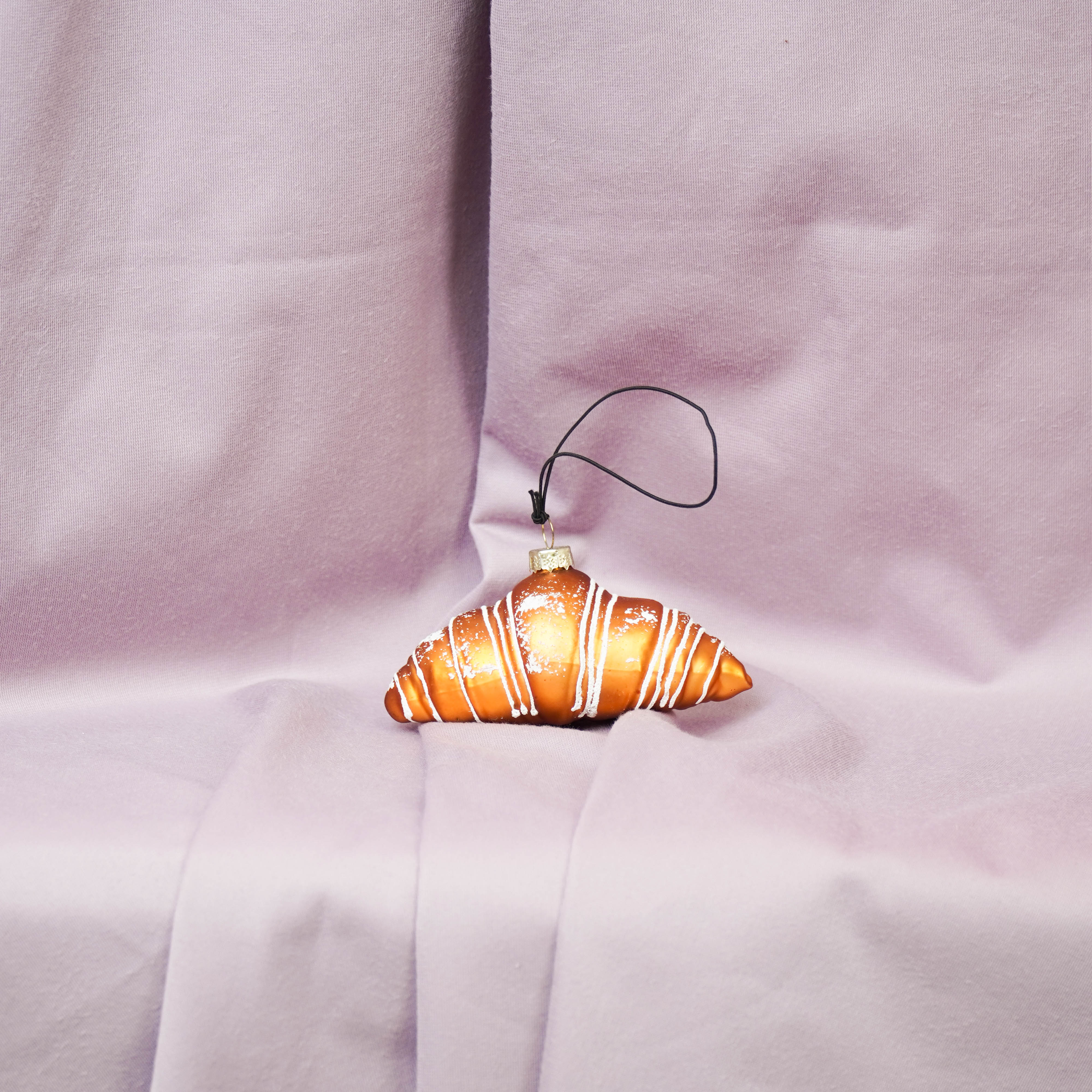 Ornament Xmas Hanger Croissant -  Glass - 9,5x5x4,5cm