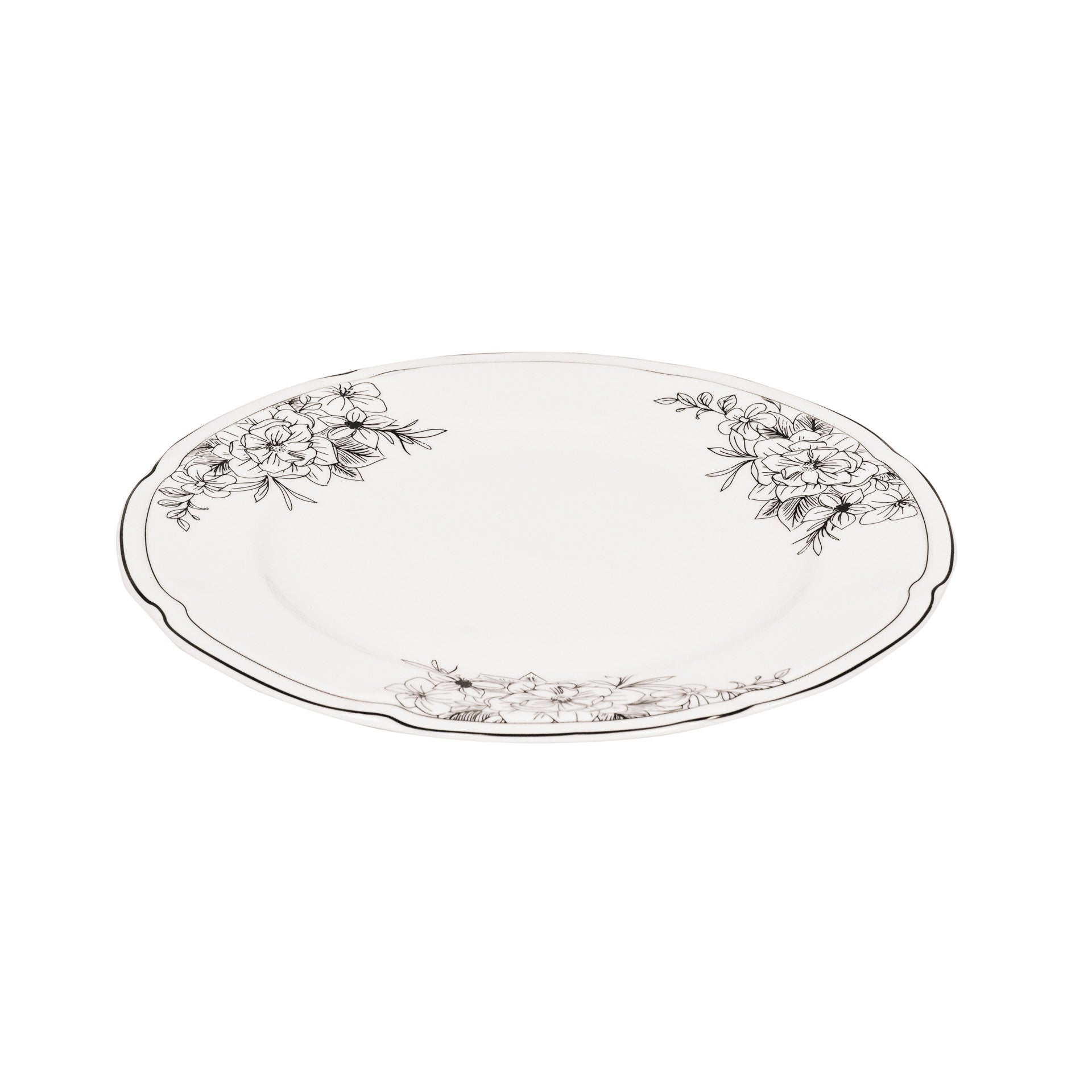 Plate - Les Fleurs - Newbone China - 26x26x1,5cm