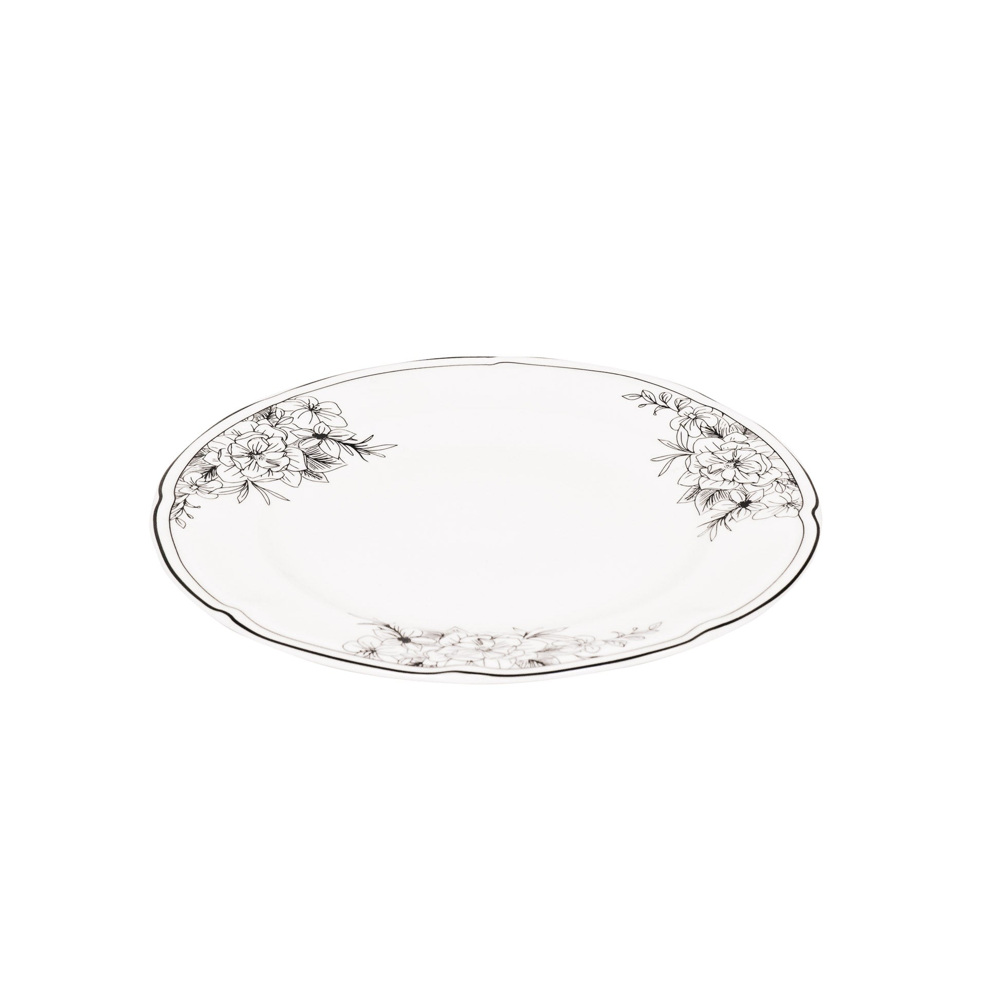 Plate - Les Fleurs - Newbone China - 19,5x19,5x1,2cm