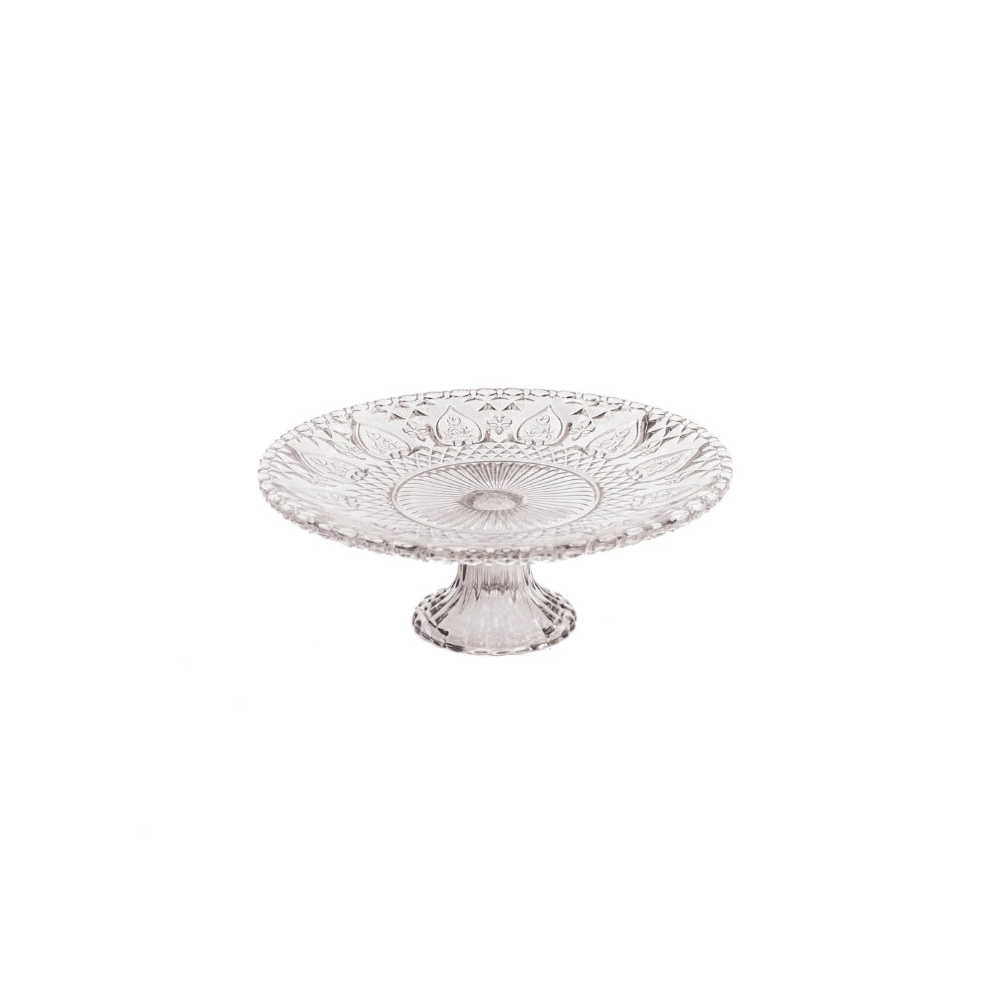 Cake Plate - Glass - Smokey - 22,5x8cm