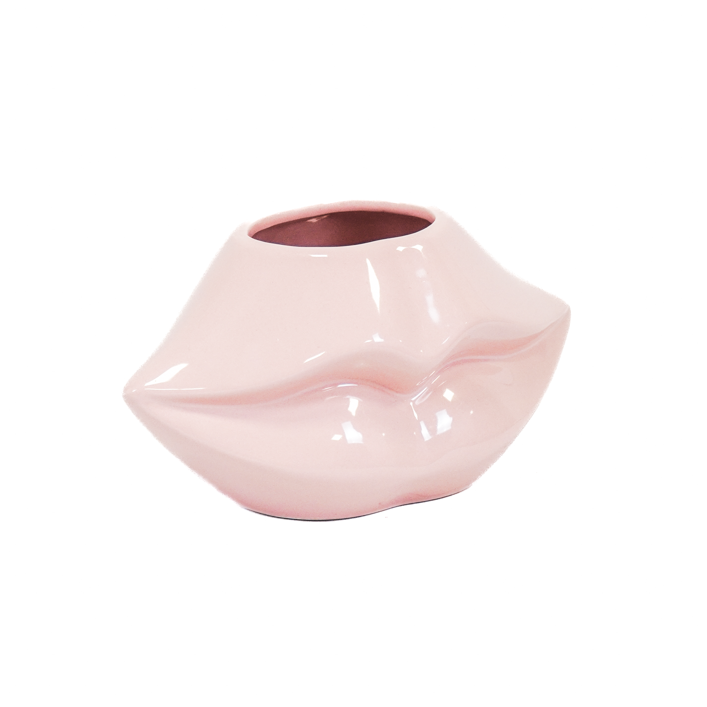Pot - Lip - Ceramic - Light Pink - 21x19x11cm