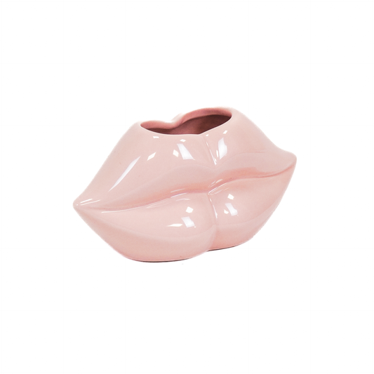 Pot - Lip - Ceramics - Light Pink - 15,5x6,5x7,5cm
