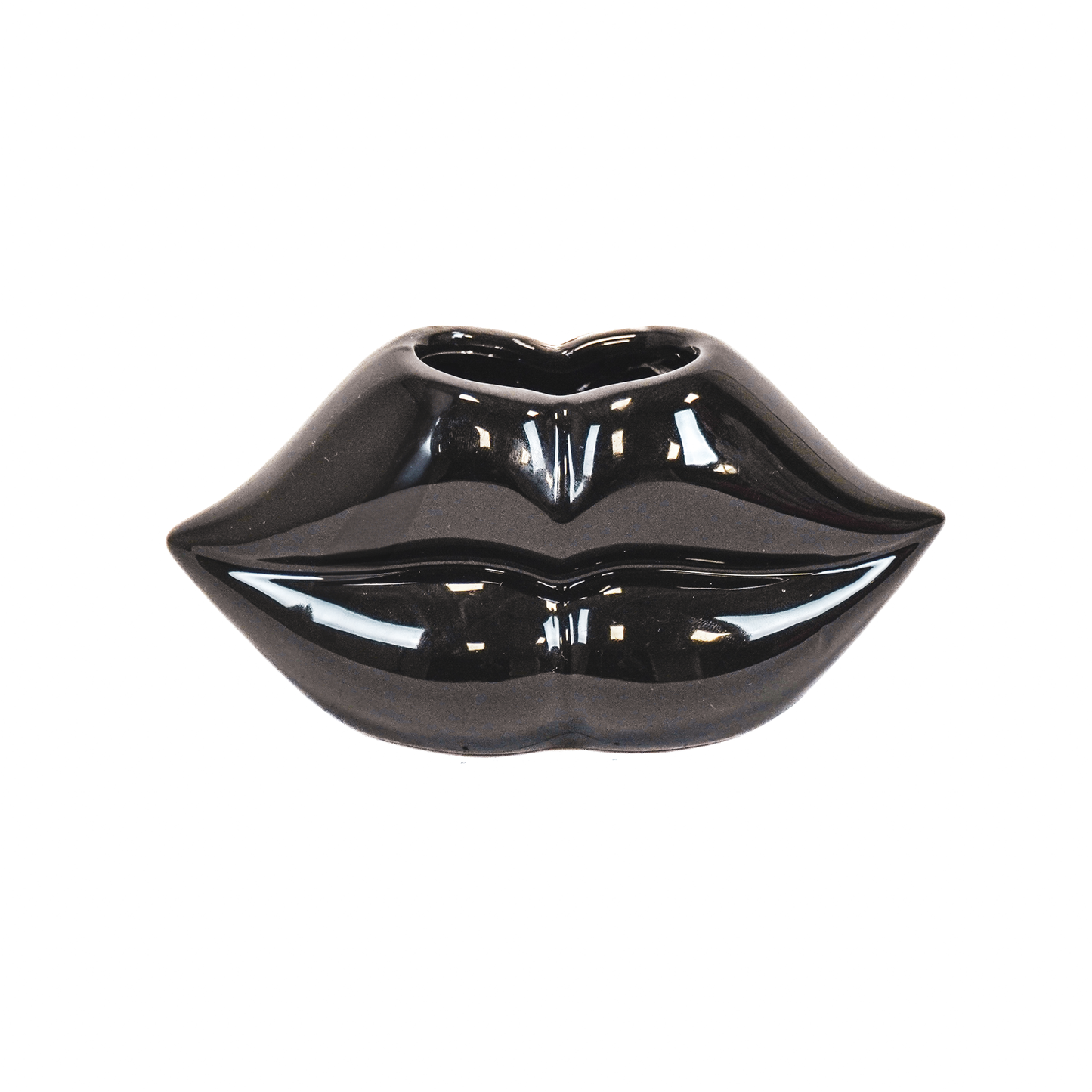 Pot - Lip - Ceramic - Black - 15,5x6,5x7,5cm