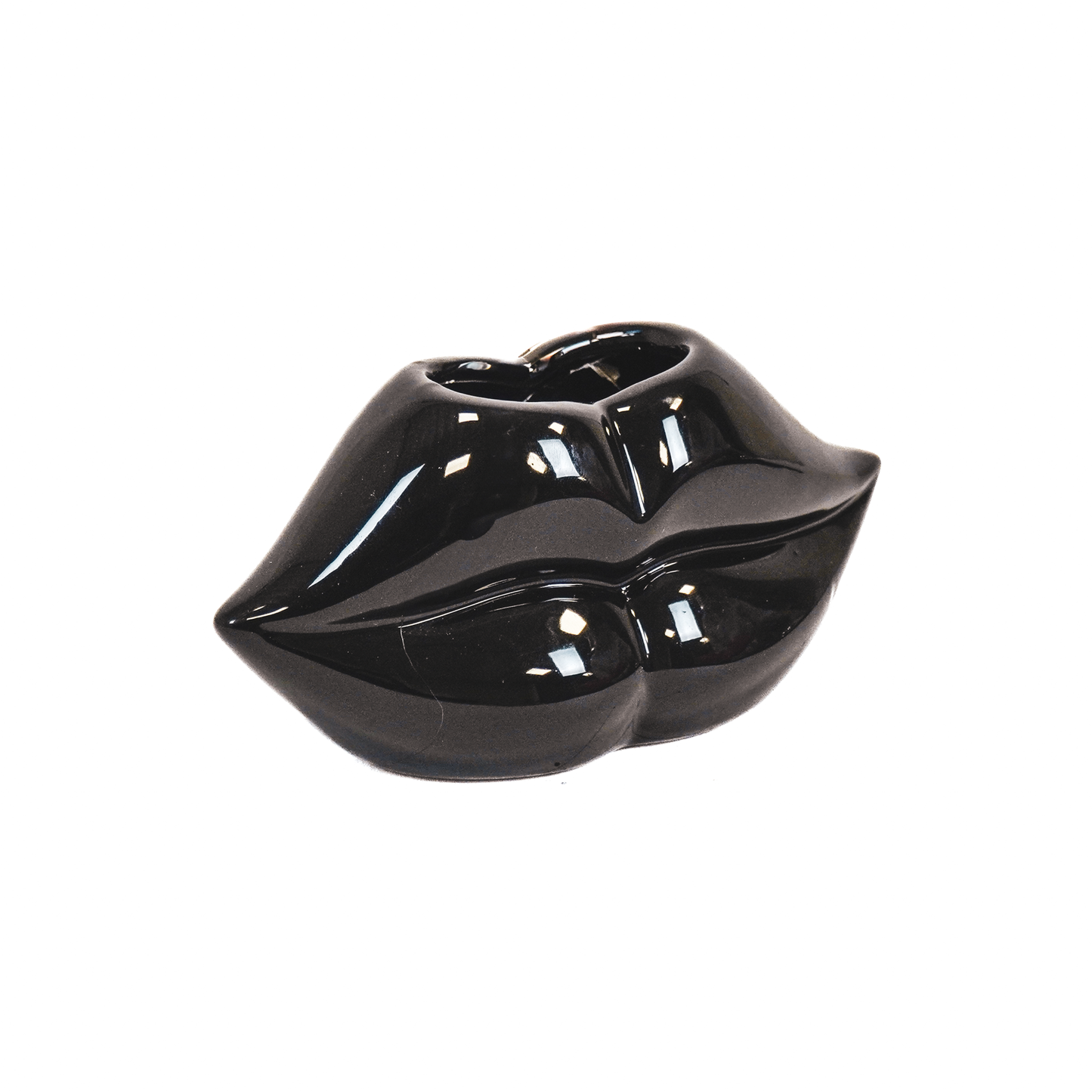 Pot - Lip - Ceramic - Black - 15,5x6,5x7,5cm