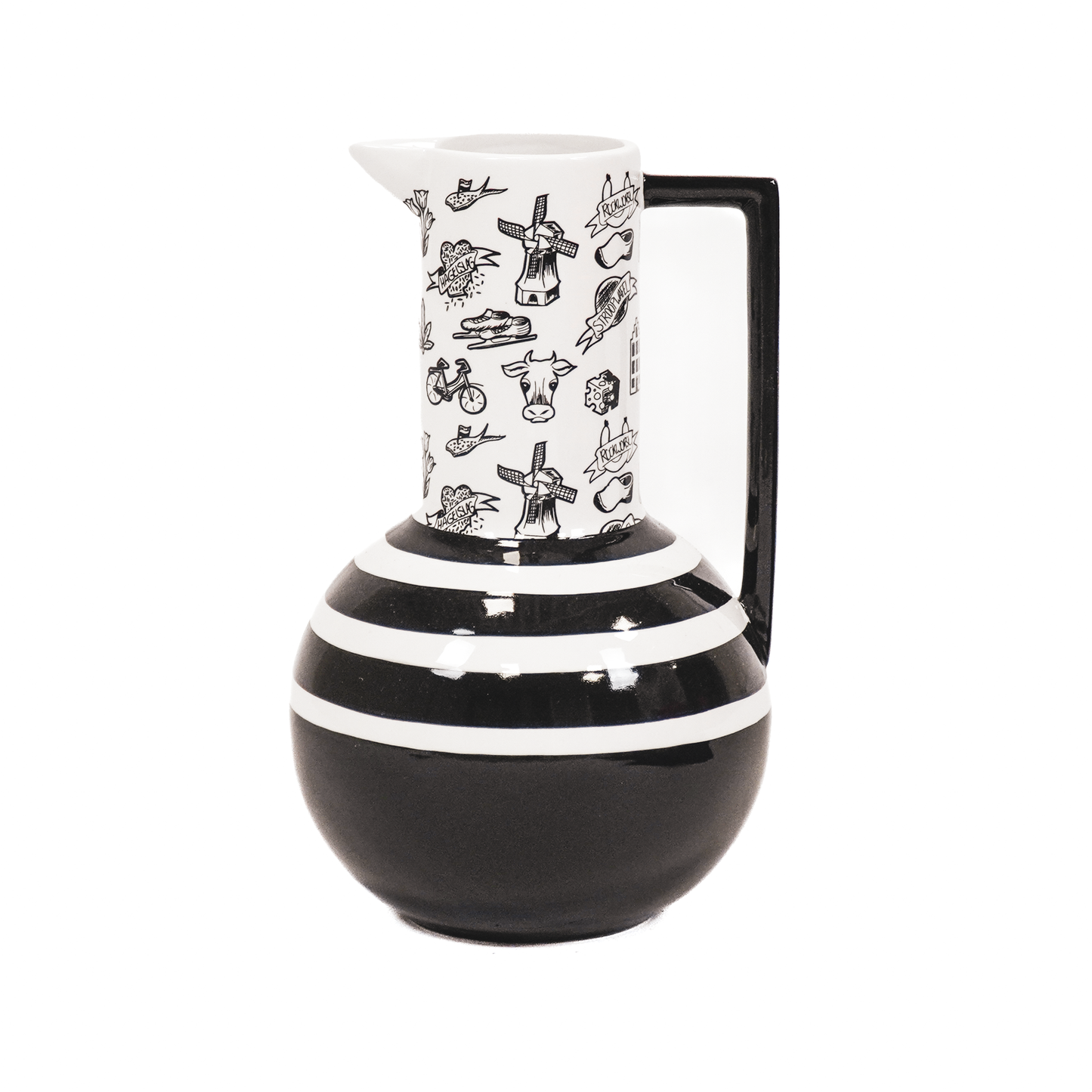 Vase - Jug - Ceramic - Dutch Black - 17,5x17,5x27,5cm
