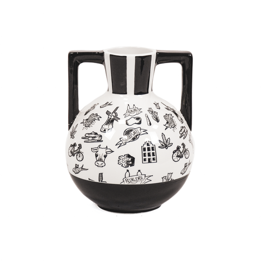 Vase - Kettlebell - Ceramic - Dutch Black - 14,5x14,5x18,5cm
