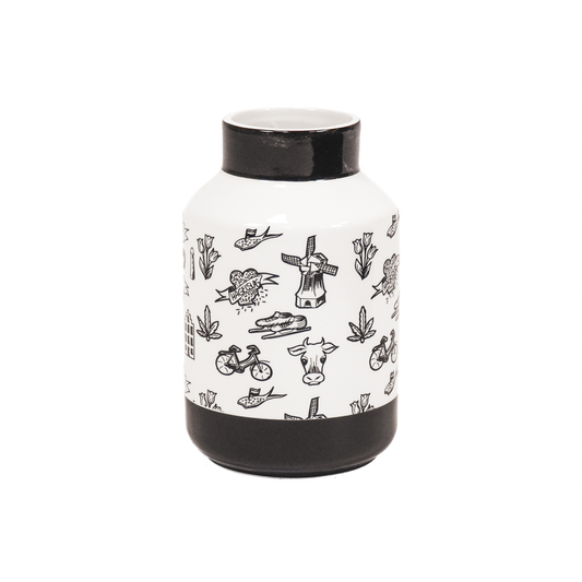 Vase - Ceramic - Dutch Black - 11,5x11,5x18,5cm