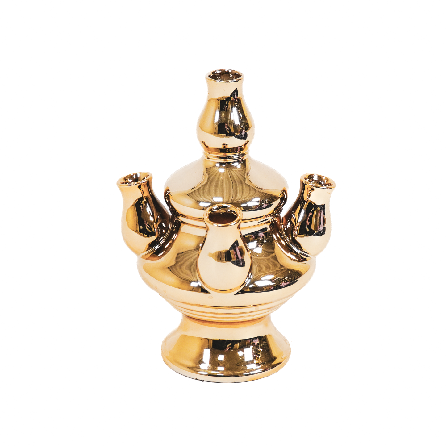 Vase - Tulip - Ceramic - Gold - 15x15x20cm