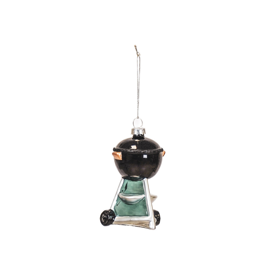 Ornament - Xmas hanger - Barbecue - Glass - Black - 5x5x9,5cm