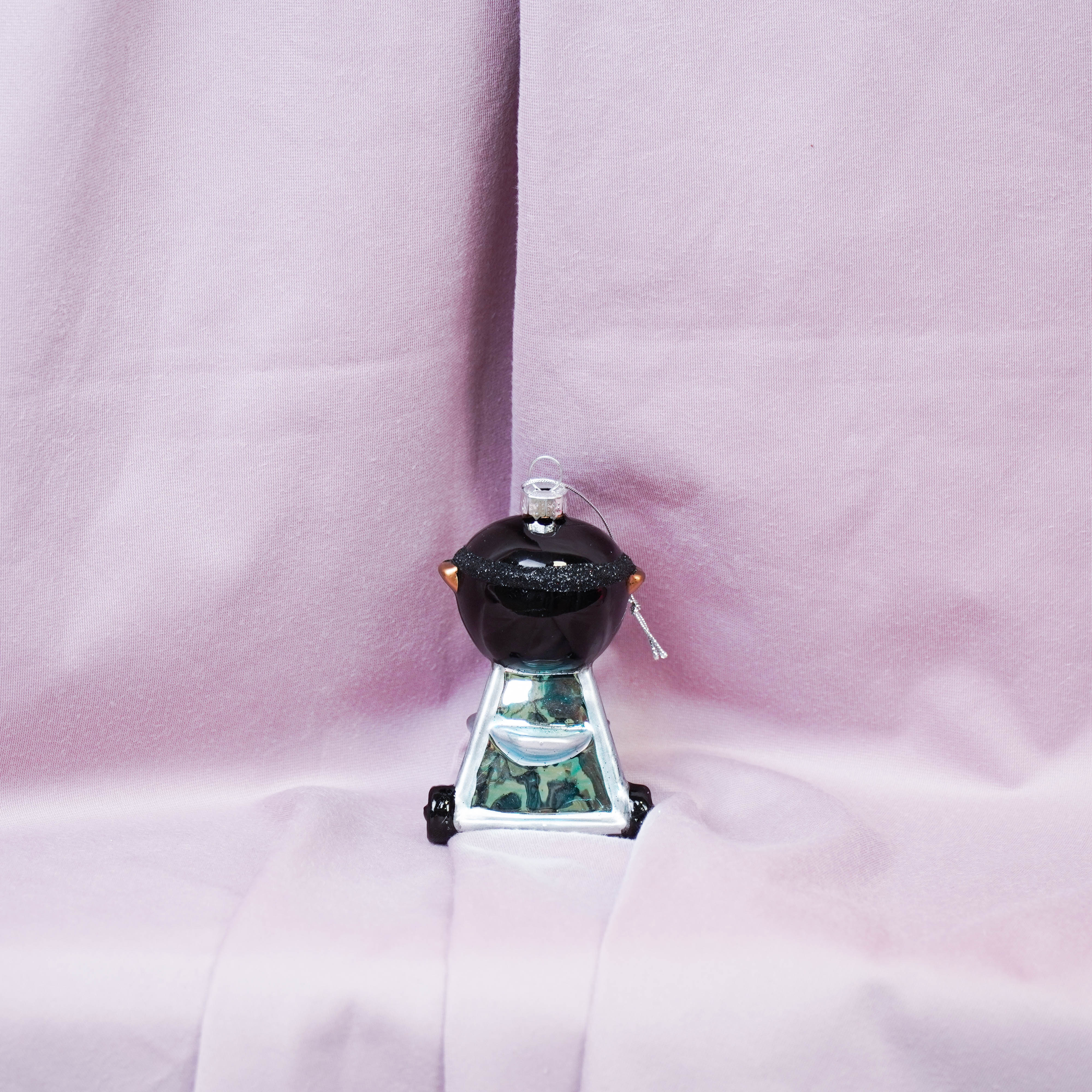 Ornament - Xmas hanger - Barbecue - Glass - Black - 5x5x9,5cm