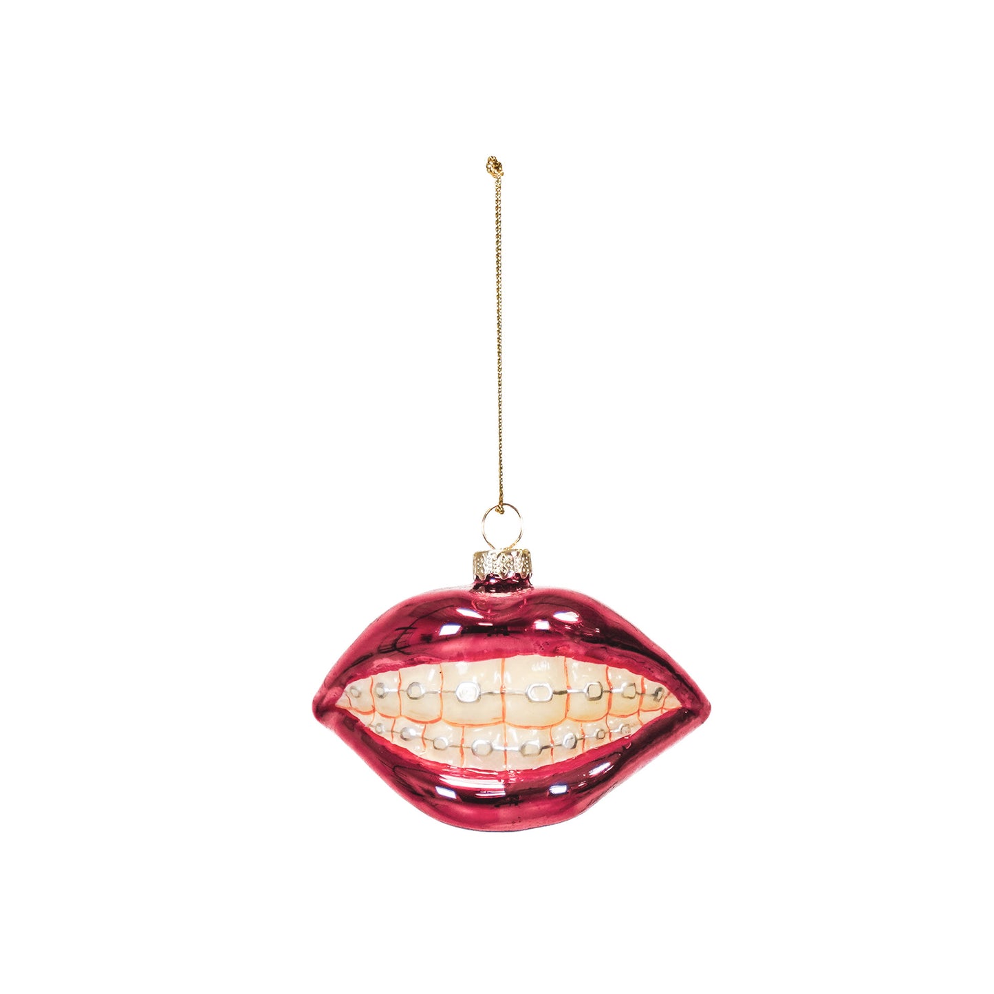 Xmas Hanger - Braclet Lip - Glass - Pink - 9x6,5x6,5cm