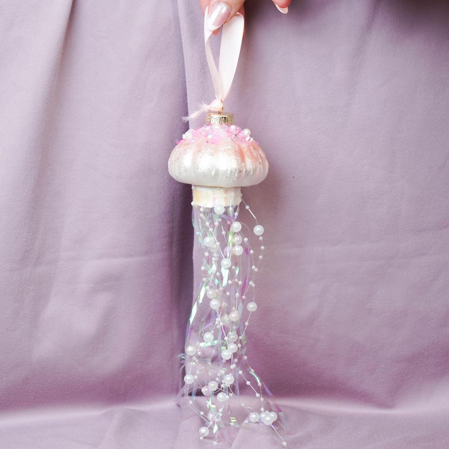 Xmas Hanger - Jellyfish - Glass - 7x25cm