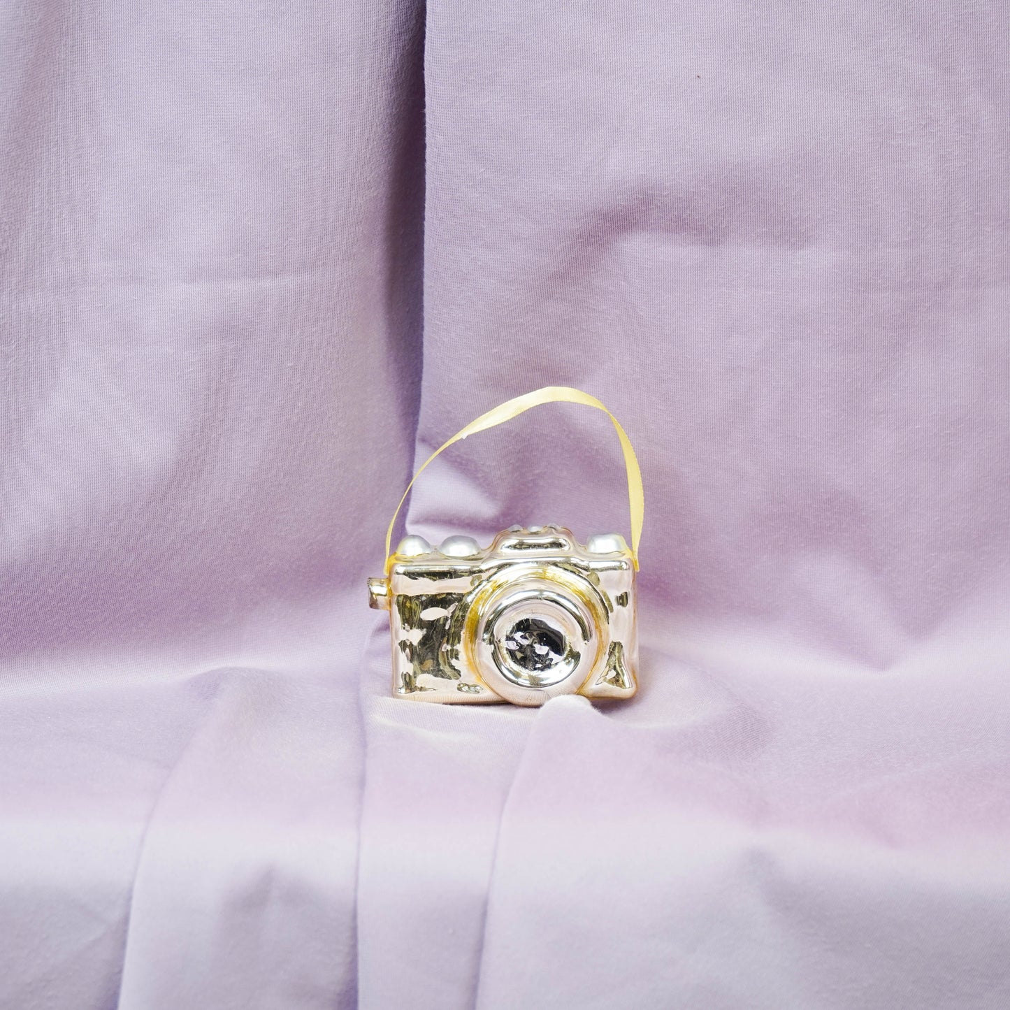 Xmas Hanger - Camera - Glass - Gold - 8x5x4cm