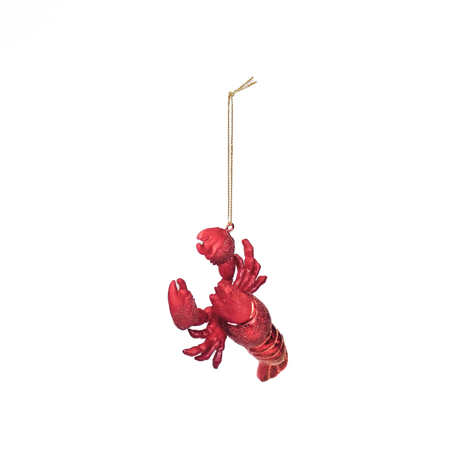 Christmas Decoration -  Christmas Hanger - Lobster  - Red -  Glass - 7,5x2,5x13cm