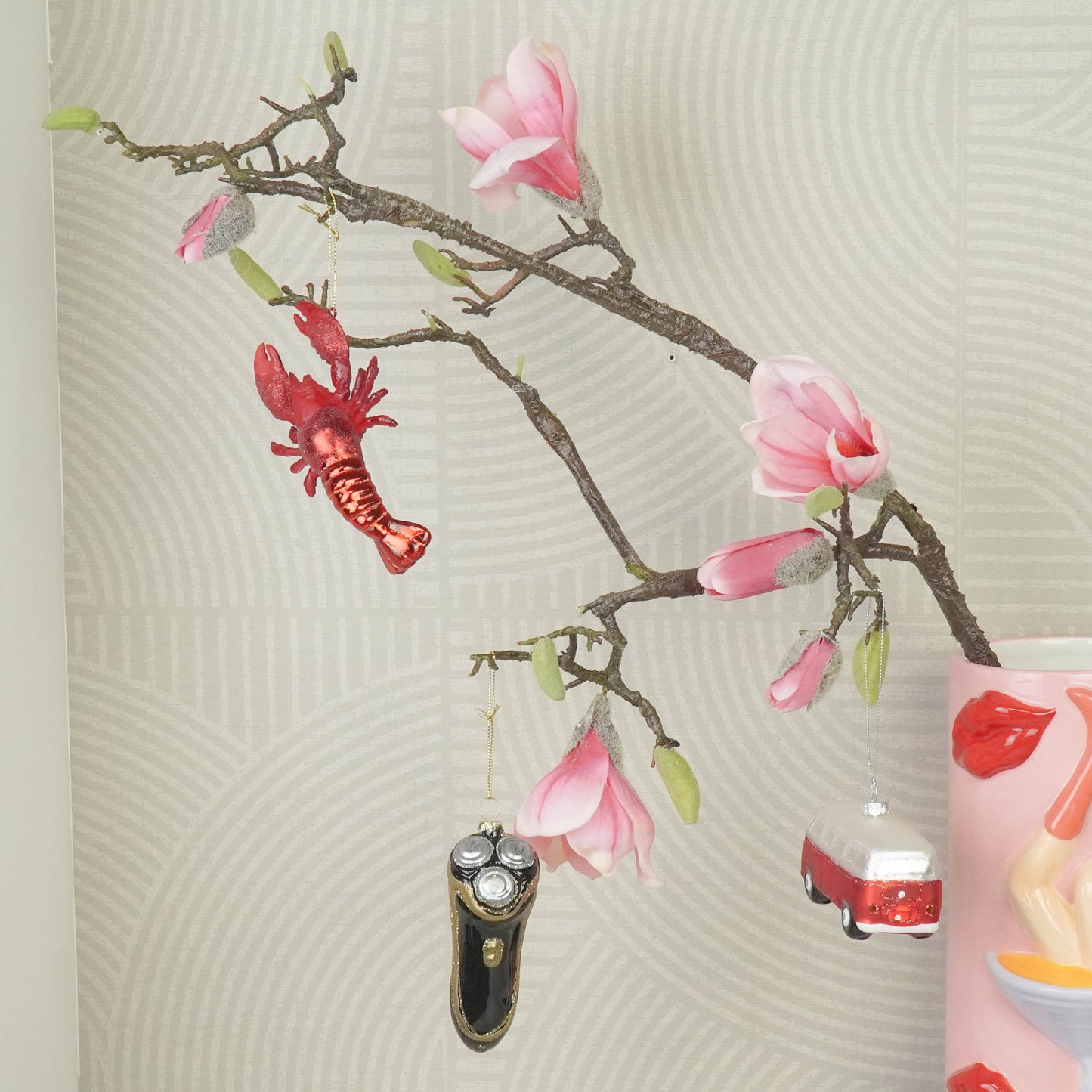 Christmas Decoration -  Christmas Hanger - Lobster  - Red -  Glass - 7,5x2,5x13cm