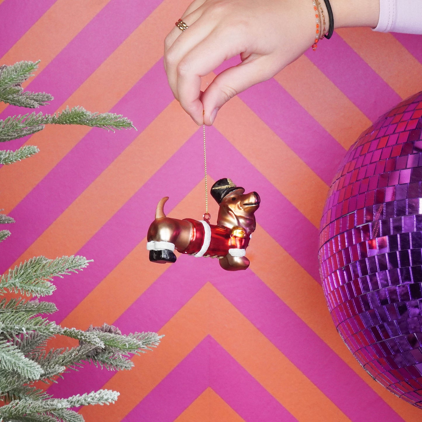 Xmas Hanger - Tackle - Glass - 10x4x8cm