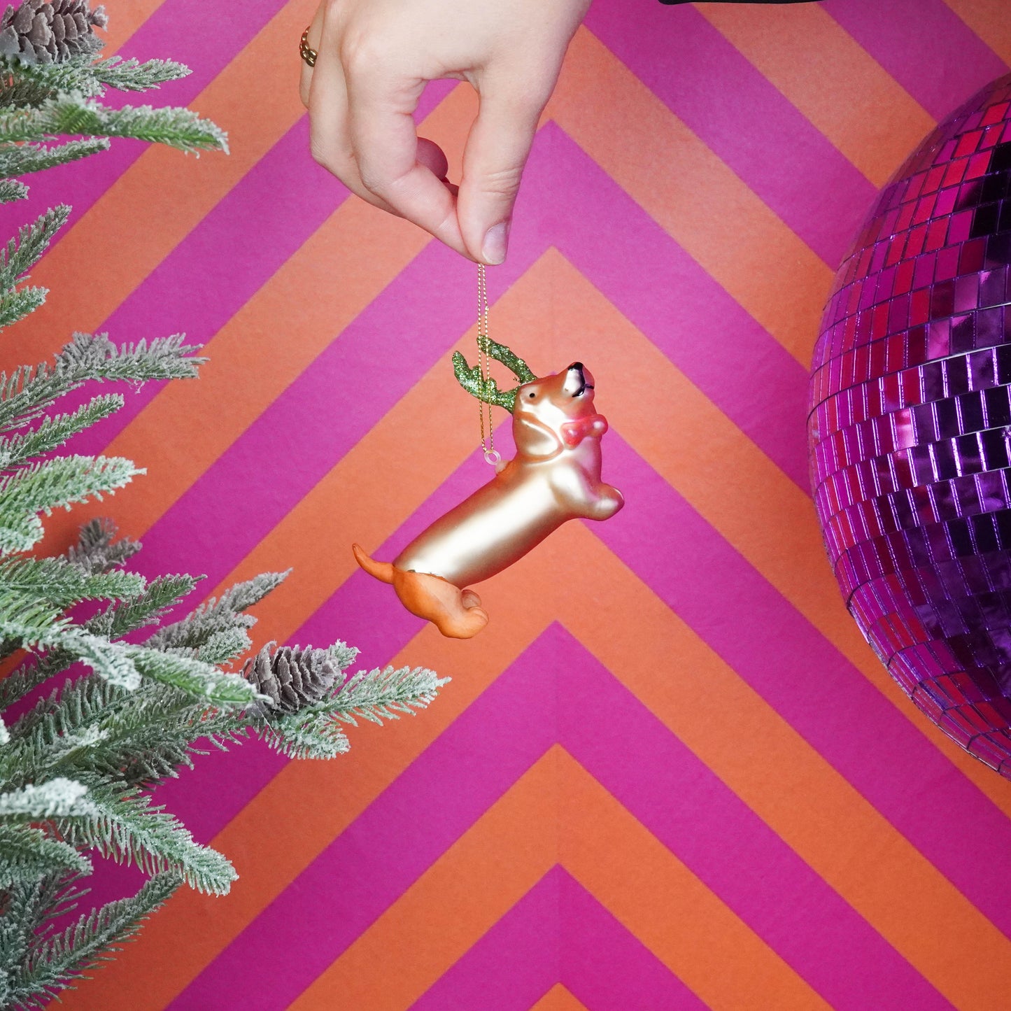 Xmas Hanger - Tackle - Glass - 10x4,5x8,5cm