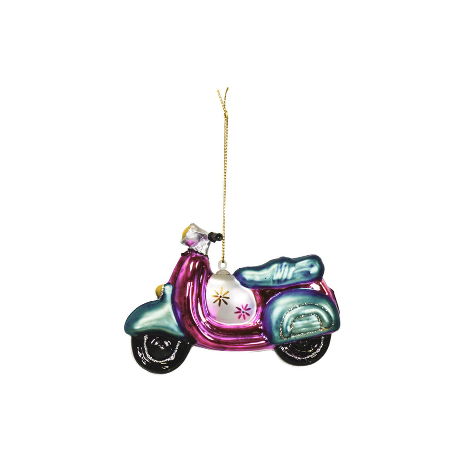 Xmas Hanger - Scooter - Glass - 11,5x5x8cm