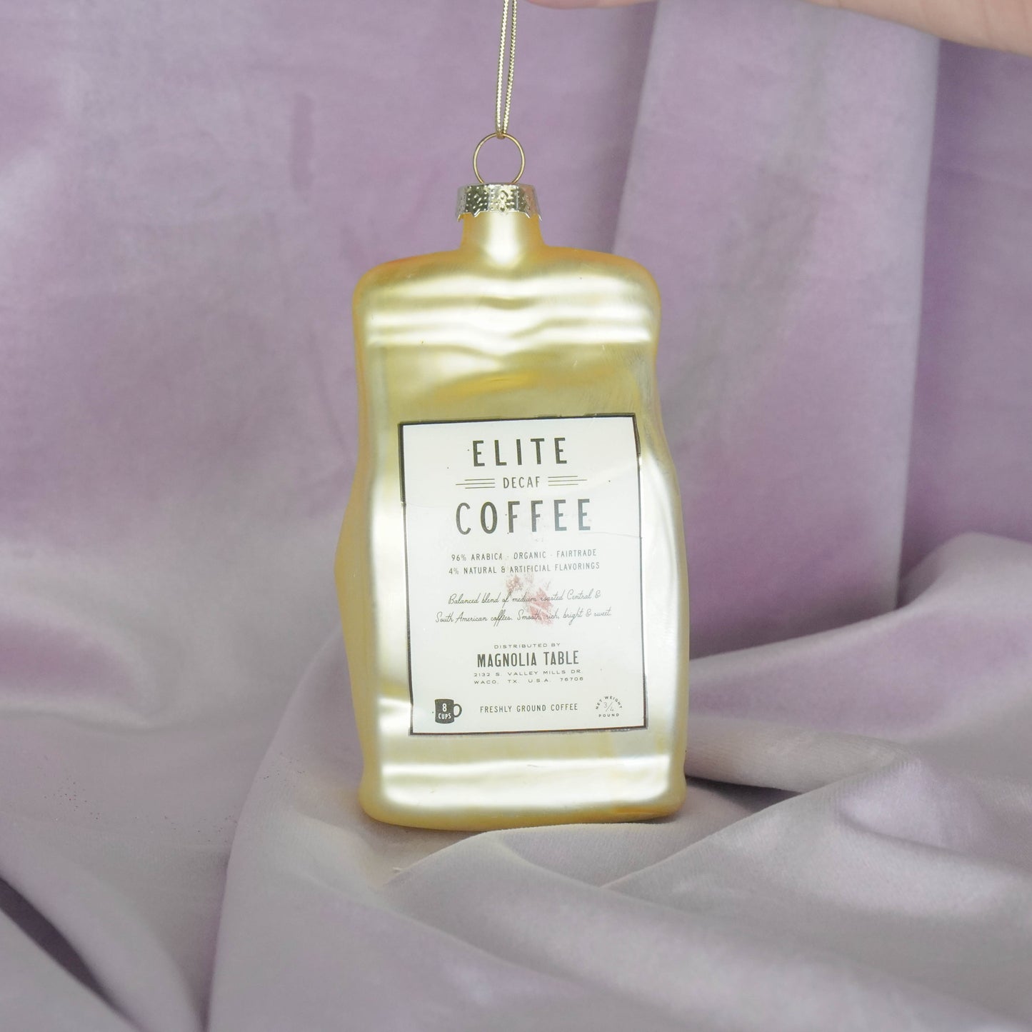 Xmas Hanger - Coffee Beans - Glass - 6x5x11,5cm