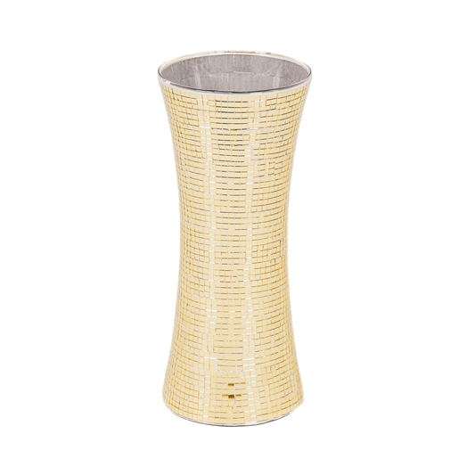 Vase - Disco - Glass - Gold - 12,5x12,5x30cm