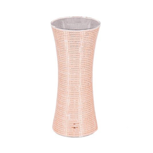 Vase - Disco - Glass - Rose Gold - 12,5x12,5x30cm