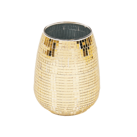 Vase - Disco - Glass - Gold - 12x12x15cm