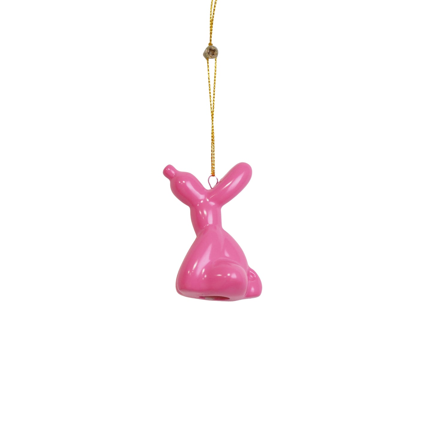 Ornament - Balloon Dog Hanger - Ceramics - Pink -5,5x6,5cm