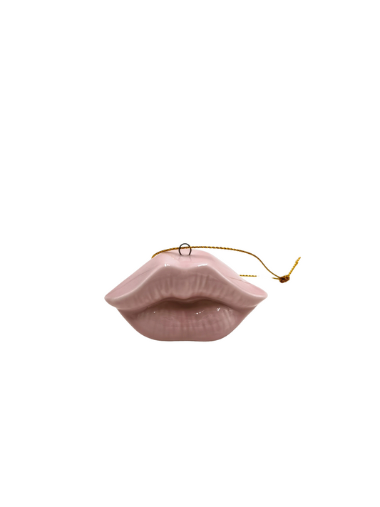 Xmas hanger - Lip - Ceramics - Light Pink - 6,5x2x4cm