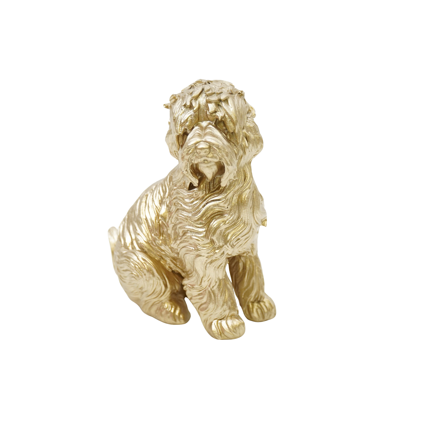 Ornament - Labradoodle - Polyresin - Gold - 10,5x5x9cm