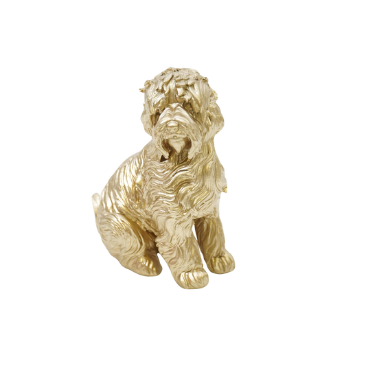 Ornament - Labradoodle - Polyresin - Gold - 10,5x5x9cm