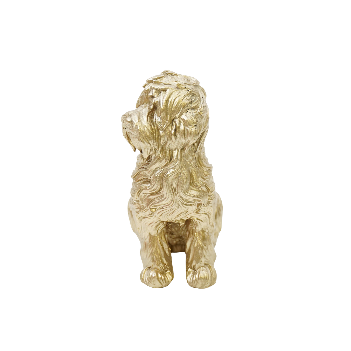 Ornament - Labradoodle - Polyresin - Gold - 10,5x5x9cm