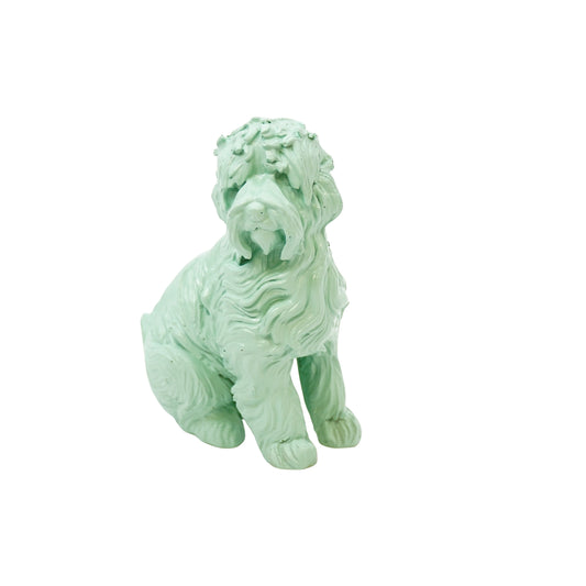 Ornament - Labradoodle - Polyresin - Mintgreen - 10,5x5x9cm