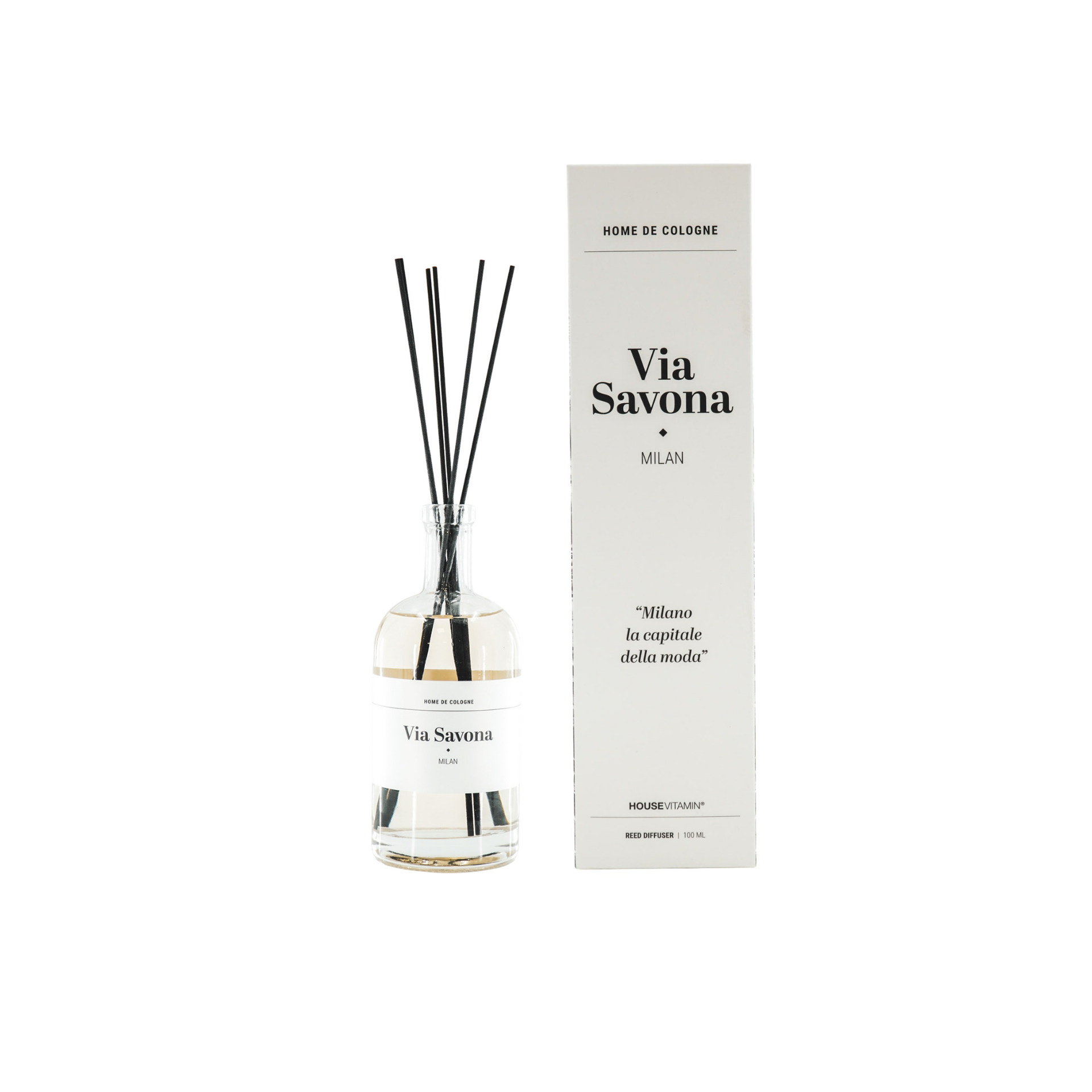 Reed Diffuser - Via Savona Milan - Mediterranean flowers - 100ml