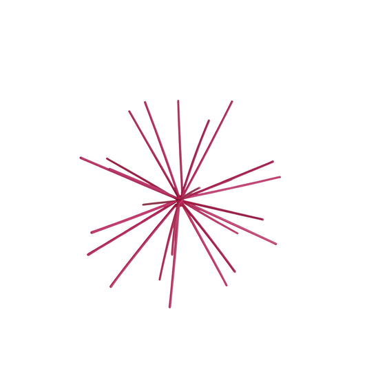 Ornament - Fireworks - Metal - Neon Pink - 25x25x25cm