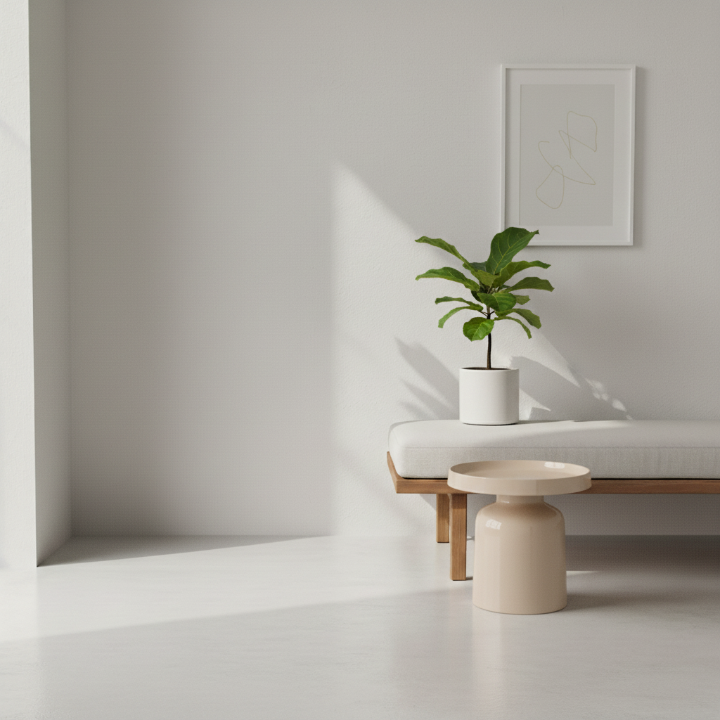 Side Table - Cylinder- MDF - Sand - 39x45cm