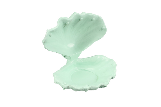 Ornament - Shell/Oyster - Polyresin - Mint - 12,5x11,5x12cm