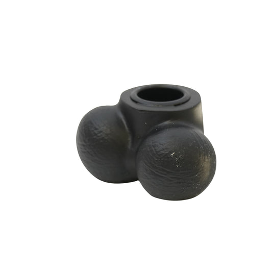 Candle holder - Scrotum - Polyresin - Black - 7,5x5,5x4cm