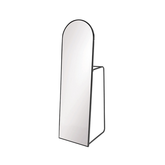 Mirror - Pass Mirror+Clothrack - Metal - Black - 45x43x150cm